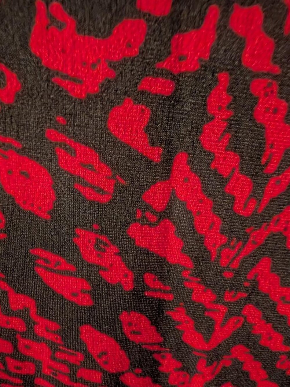 Susan Graver XL Red and Black Blouse